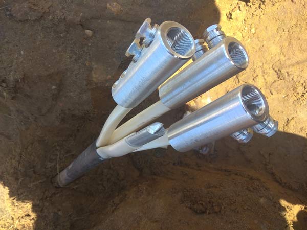 установка соединительной муфты на кабель