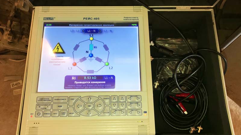 поиск повреждения кабеля - рефлектометр рейс 405