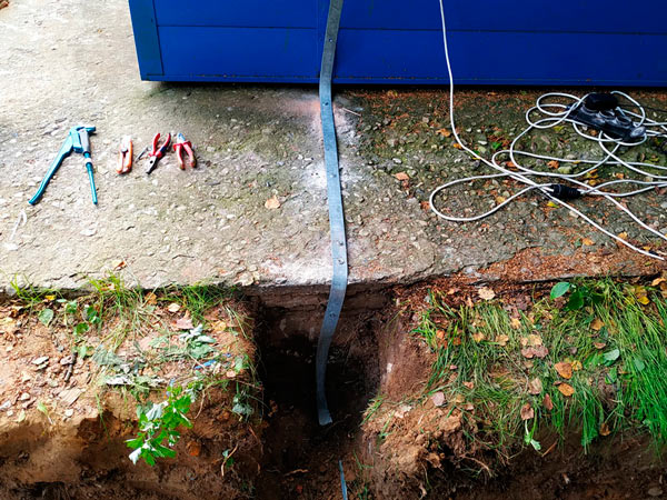 монтаж модульного заземления