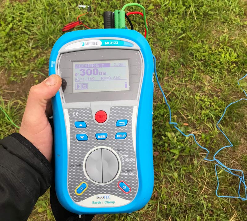 измерение удельного сопротивления грунта