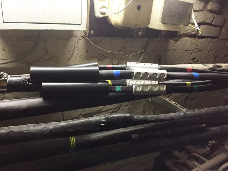 установка кабельных муфт